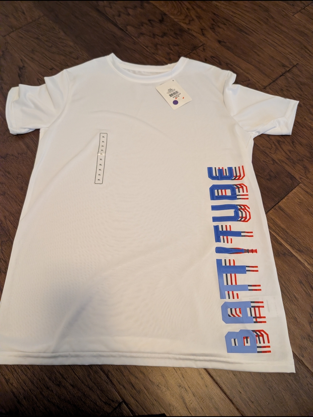 Reebok White Performance Tee with Gray Logo